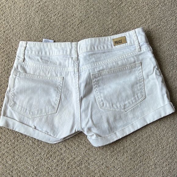 Paige White Denim Mid-rise Shorts - Picture 2 of 3